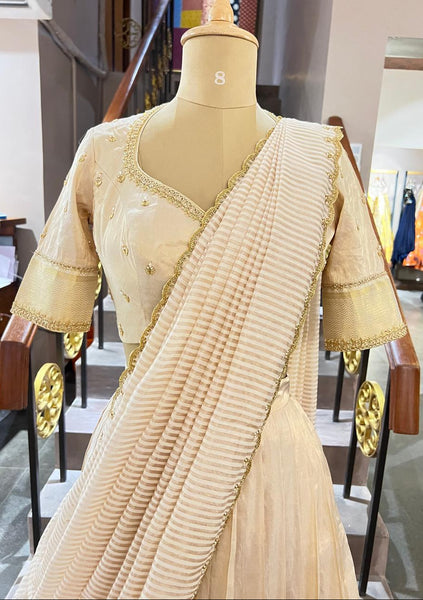Ivory Gold Lehenga Set
