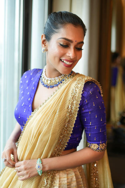 Royal Purple Gold Lehenga Set