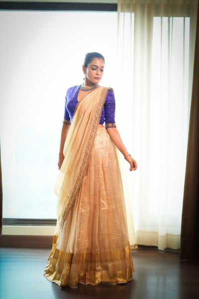 Royal Purple Gold Lehenga Set