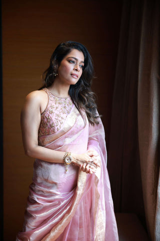 MAUVE PINK SLEEVELESS BLOUSE
