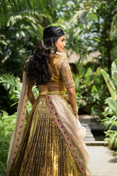Antara Bronze Gold Silk Lehenga