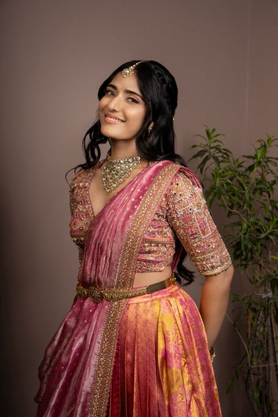 Rani Rose Gold Silk Lehenga