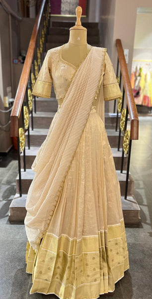Ivory Gold Lehenga Set