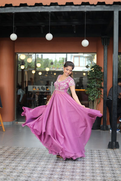 Purple Petal Bloom Dress