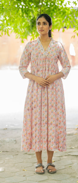 Lavender Gathering Dress