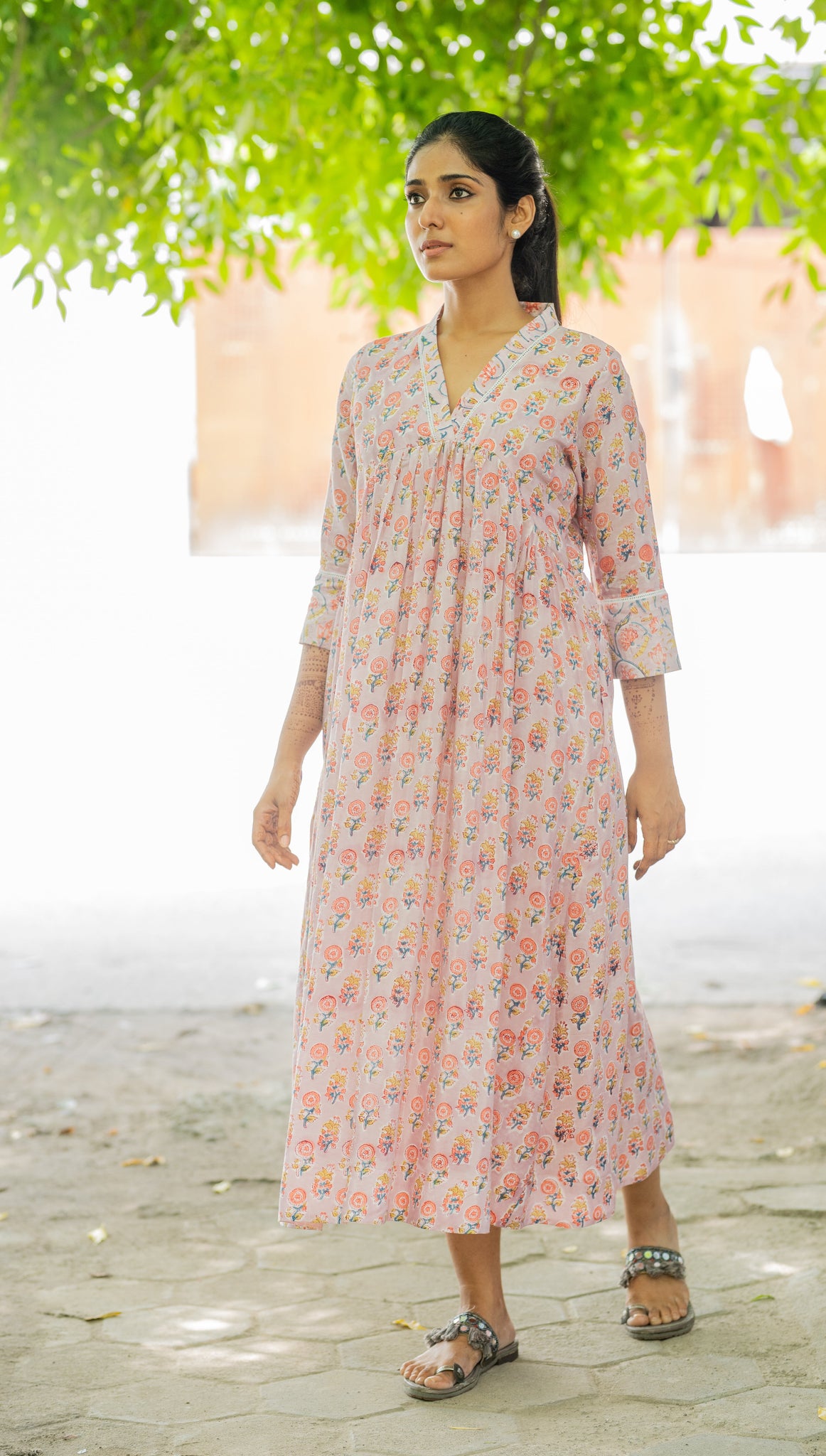 Lavender Gathering Dress
