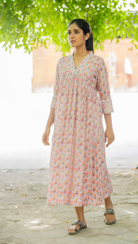Lavender Gathering Dress