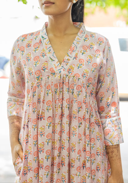 Lavender Gathering Dress