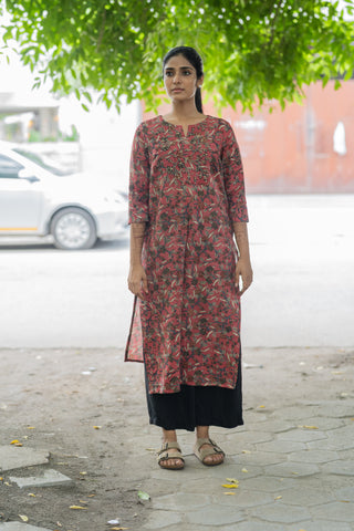 Pure Assam Silk In Maroon Co-ord Set