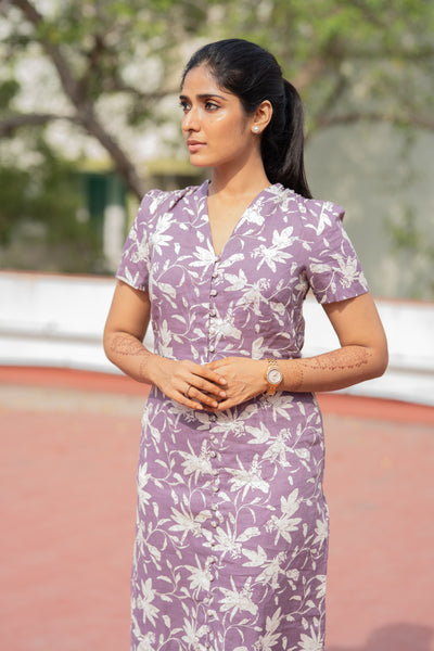 Lavender Linen Dress