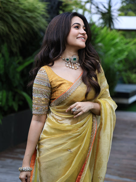 Yellow Tissue Saree