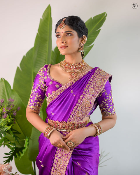 Antara- Purple Bridal Saree