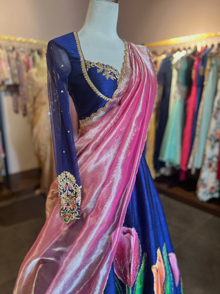 Varnam- Royal Blue Lehenga