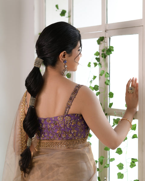 Ravya Saree With Embroided Blouse