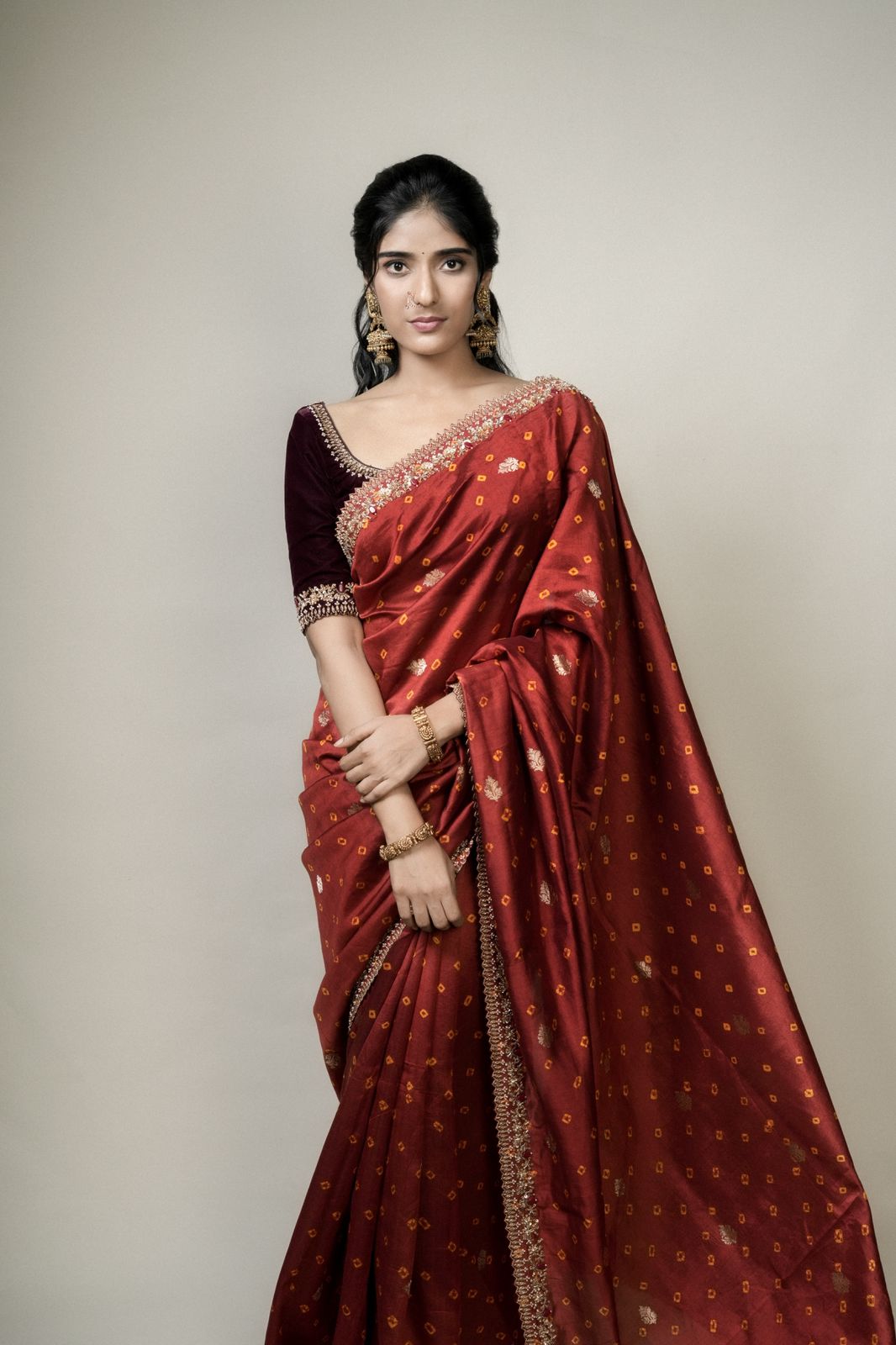 Pure Silk Bandhani Saree