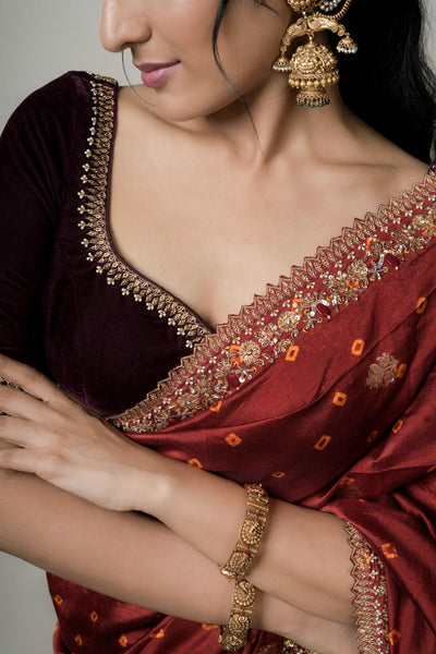 Pure Silk Bandhani Saree