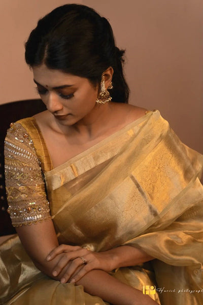 Antara - Yellow Tissue Saree