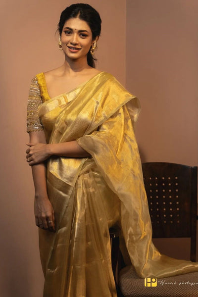 Antara - Yellow Tissue Saree