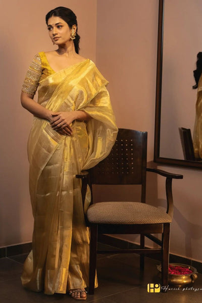 Antara - Yellow Tissue Saree