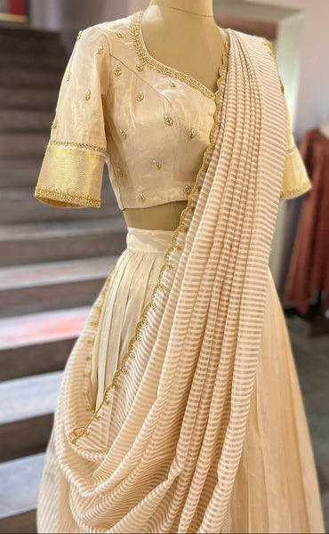 Ivory Gold Lehenga Set