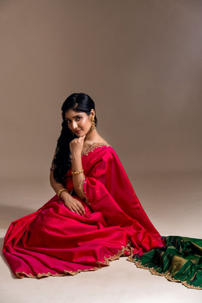 Antara Pink Kanjeevaram Silk Saree