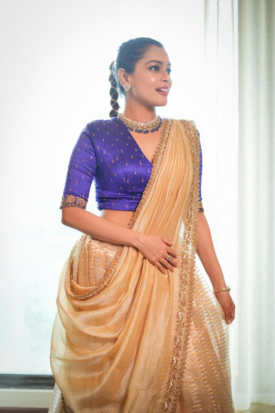 Royal Purple Gold Lehenga Set