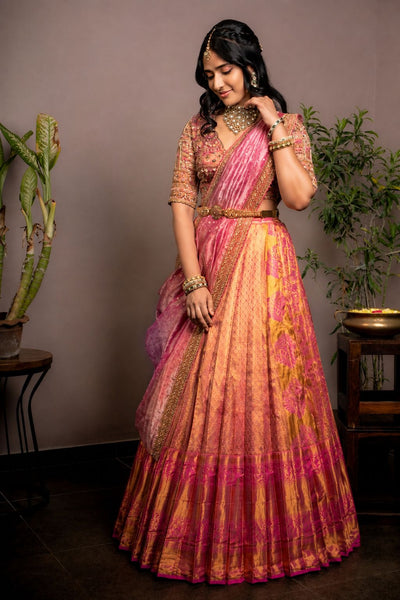 Rani Rose Gold Silk Lehenga