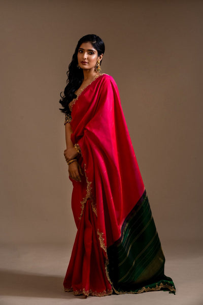 Antara Pink Kanjeevaram Silk Saree