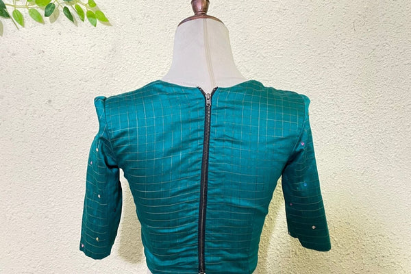 Green Checkered Blouse